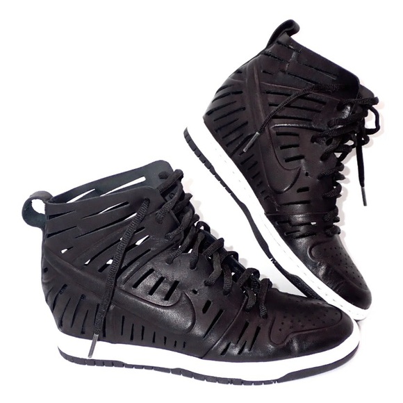 Nike Shoes - Nike Black Dunk Sky Hi 2.0 Joli Shoes Sandal Wedge Nike Swoosh Women’s Size 6.5